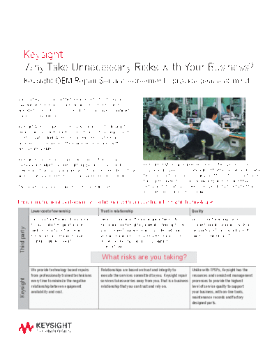 5991-4205EN Why Take Unnecessary Risks with Your Business_ - Product Fact Sheet c20140909 [2]