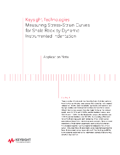 5991-4754EN Measuring Stress-Strain Curves for Shale Rock by Dynamic Instrumented Indentation - Application Note c20140722 [8]