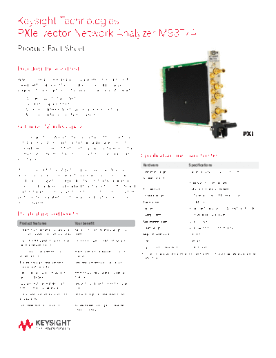 5991-4883EN PXIe Vector Network Analyzer M937xA - Product Fact Sheet c20141015 [2]