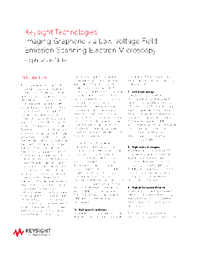 5991-0781EN Imaging Graphene via Low Voltage Field Emission Scanning Electron Microscopy - Application Note c20140929 [8]