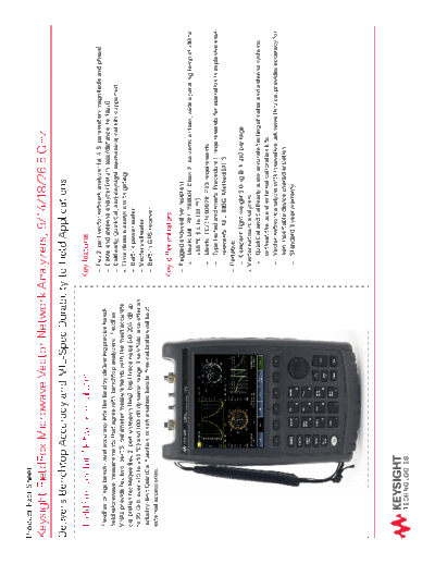 5991-0751EN FieldFox Microwave Vector Network Analyzers - Quick Fact Sheet c20140814 [2]