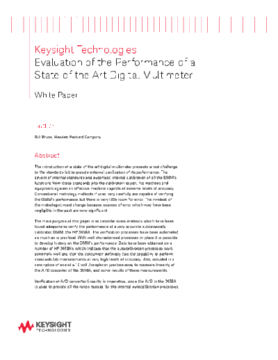 5991-1266EN Evaluation of the Performance of a State-of-the-Art Digital Multimeter - White Paper c20140806 [18]