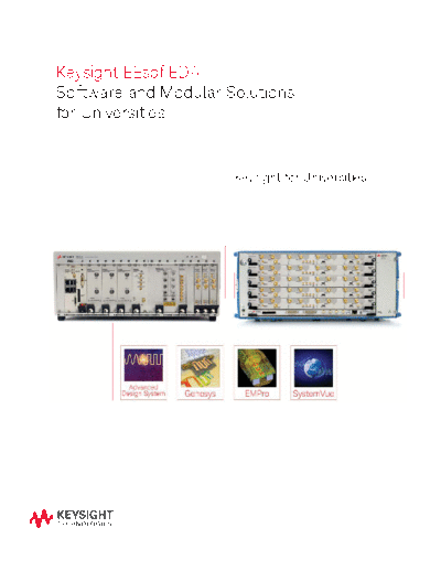 5991-2243EN Keysight EEsof EDA Software and Modular Solutions for Universities c20140909 [22]