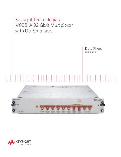 5991-2506EN M8061A 32 Gb s Multiplexer with De-Emphasis - Data Sheet c20141010 [13]