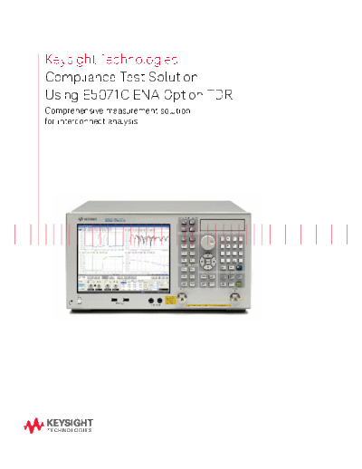 5991-2850EN Compliance Test Solution Using the E5071C ENA Option TDR - Brochure Solution c20140703 [4]