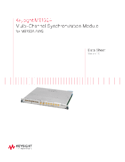5991-2863EN M8192A Multi-Channel Synchronization Module for M8190A - Data Sheet c20140611 [8]