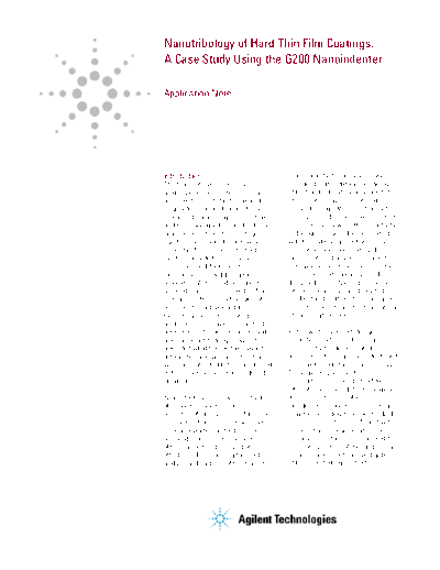 5991-3319EN Nanotribology of Hard Thin Film Coatings_ A Case Study Using the G200 Nanoindenter c20131002 [8]