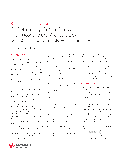 5991-3469EN Determining Critical Stresses in Semiconductors_ Using ZnO Crystal & GaN Freestanding Film c20141027 [4]