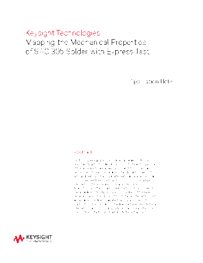 5991-3686EN Mapping the Mechanical Properties of SAC 305 Solder with Express Test - Application Note c20140828 [4]
