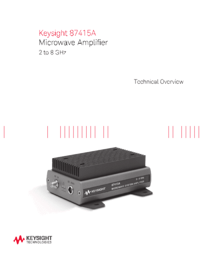87415A _252C87400A Microwave Amplifiers Technical Overview 5091-1358E c20140724 [7]