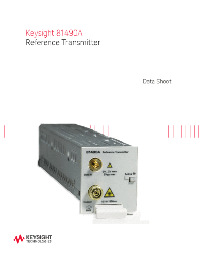 81490A Reference Transmitter - Data Sheet 5989-7326EN c20140930 [4]