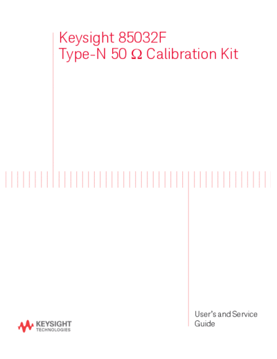 85032-90021 85032F Type-N 50 Ohm Calibration Kit User_2527s and Service Guide [51]