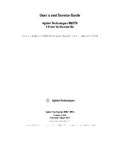 85057-90015 85057B 2.4 mm Verification Kit User_2527s and Service Guide [58]