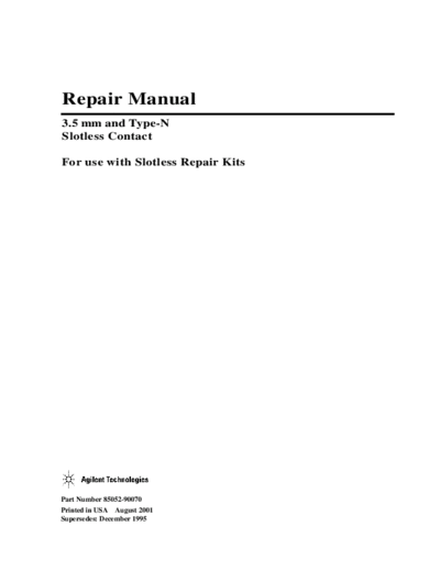 85052-90070 Keysight Slotless Contact Repair Kit Repair Instructions c20010821 [26]