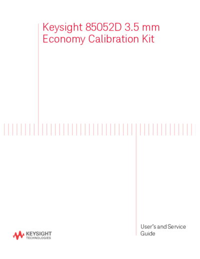 85052-90079 85052D 3.5 mm Economy Calibration Kit Operating and Service Manual [54]