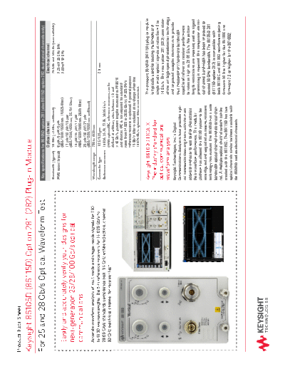 86105D (86115D) Option 281 (282) Plug-in - Product Fact Sheet 5991-2928EN c20140709 [2]