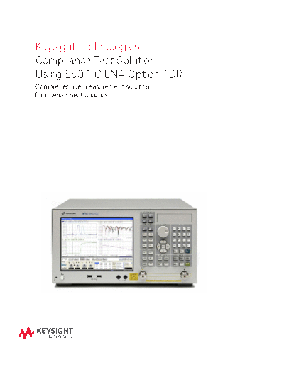 Compliance Test Solution Using the E5071C ENA Option TDR - Brochure Solution 5991-2850EN c20141210 [4]