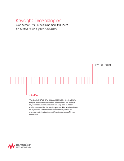 Connector Pin Recession and its Effect on Network Analyzer Accuracy - White Paper 5991-1227EN c20140529 [7]