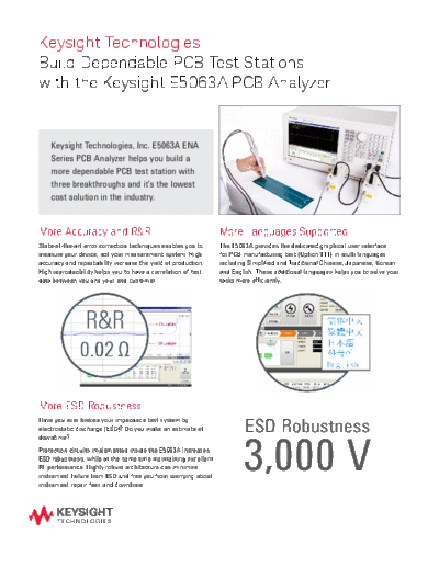 Build Dependable PCB Test Stations with the Keysight E5063A PCB Analyzer - Flyer 5991-3796EN c20141009 [2]