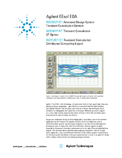 ADS W2302EP ET_252C W2500EP ET_252C and W2312EP ET Transient Convolution Products 5990-3571EN [5]