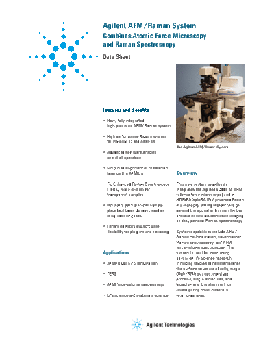 AFM Raman System - Data Sheet 5991-2338EN c20130508 [4]