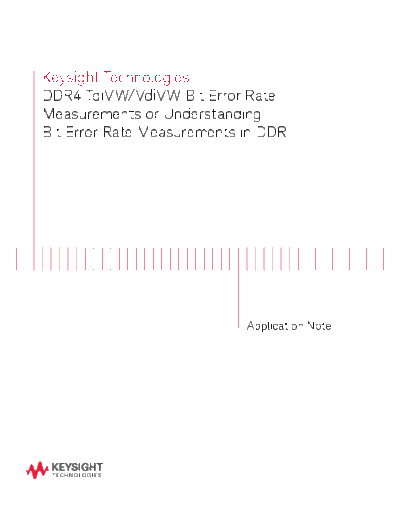 DDR4 TdiVW VdiVW Bit Error Rate Measurement or Understanding Bit Error Rate 5991-1761EN c20140918 [5]