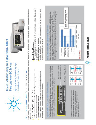 Device Evaluation using the Keysight B2961A B2962A Ultra Low Noise DC Source-flyer 5991-1420EN c20121218 [2]