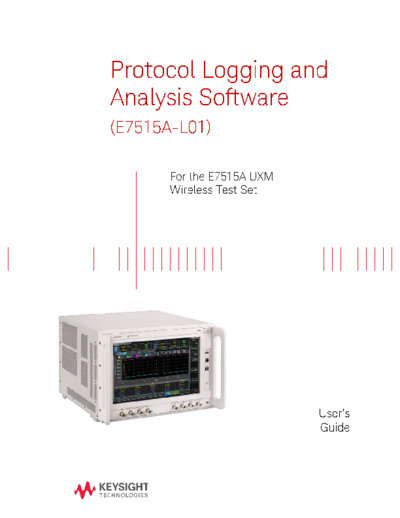 E7515-90011 Protocol Logging and Analysis Software (E7515A-L01) - User Guide c20140930 [1]