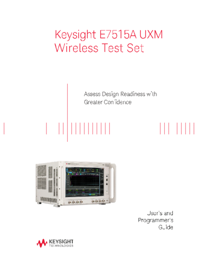 E7515-90012 E7515A UXM Wireless Test Set - User_2527s and Programmer_2527s Guide c20141027 [5]