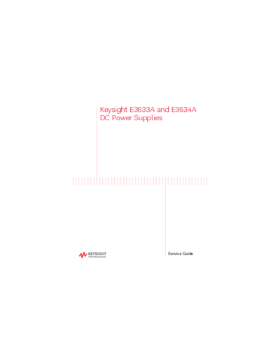 E3633A and E3634A DC Power Supplies Service Guide E3634-90010 [120]