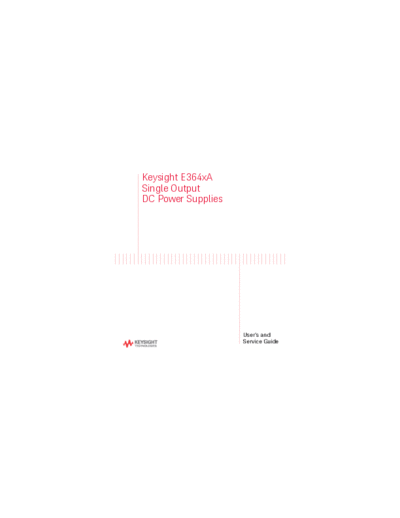 E3640-90001 E364xA Single Output DC Power Supplies - User_2527s and Service Guide c20141031 [246]