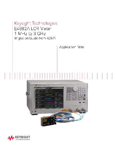 E4982A LCR Meter 1 MHz to 3 GHz Migration Guide from 4287A Application Note 5990-9913EN c20140827 [13]