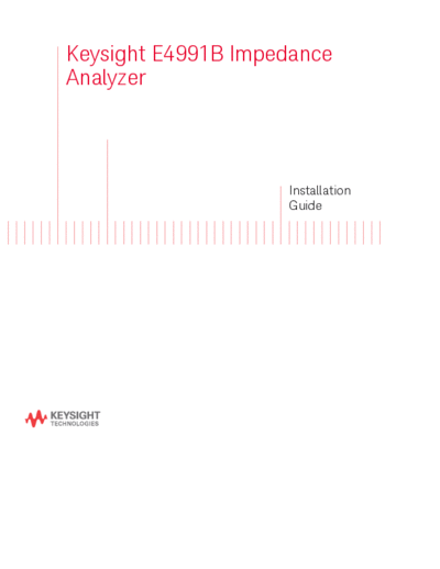 E4991-90000 E4991B Impedance Analyzer Installation Guide [38]