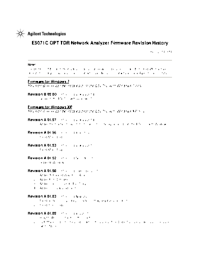 E5071C-TDR Application Software Revision History FirmwareRevisionHistory_E5071C-opt-TDR [2]