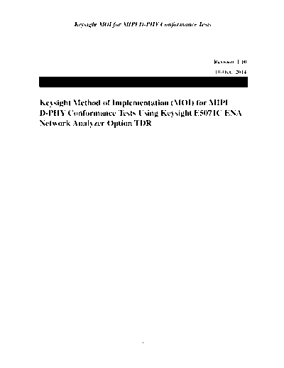 E5071C_TDR_MIPI_D-PHY_MOI_110 Method of Implementation(MOI) for MIPI D-PHY Interface S-Parameter and Impedance Conformance Tests c20141010 [31]