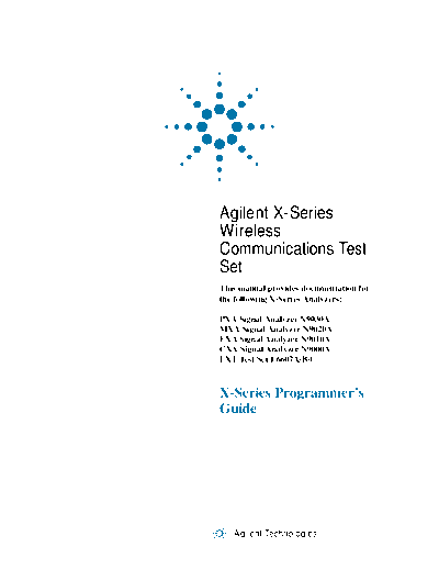 E6607A B C Wireless Communications Test Set X-Series Programmer_2527s Guide E6607-90040 c20130301 [103]
