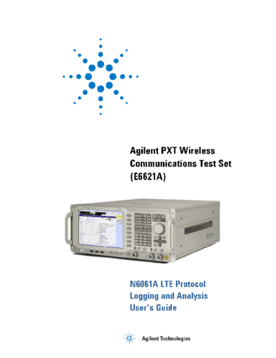 E6621-90004 N6061A LTE Protocol Logging and Analysis - User_2527s Guide [1]