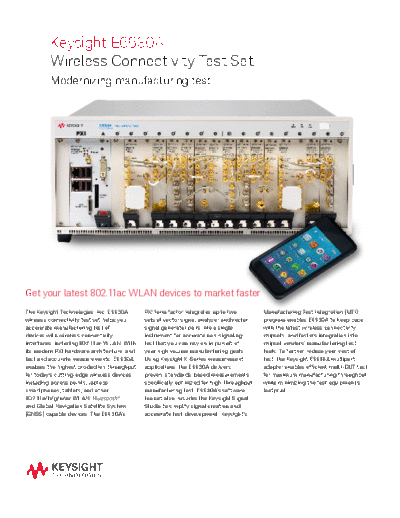 E6630A Wireless Connectivity Test Set - Modernizing Manufacturing Test - Flyer 5991-2296EN c20140926 [2]