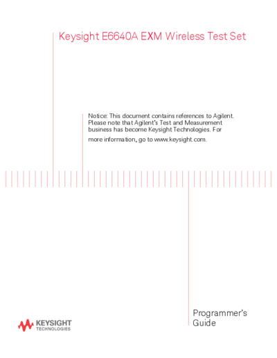 E6640-90002 E6640A EXM Wireless Test Set - Programmer_2527s Guide [50]