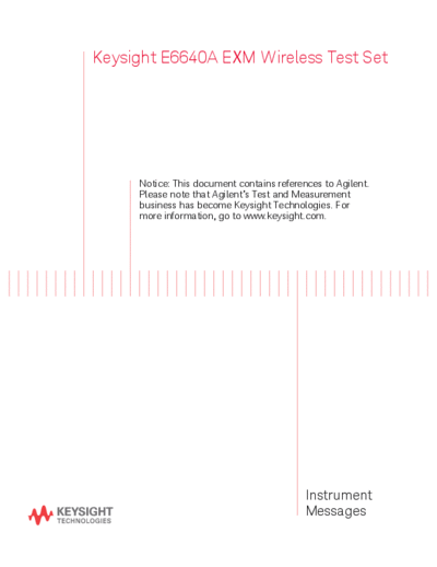 E6640-90006 E6640A EXM Wireless Test Set - Instrument Messages [130]
