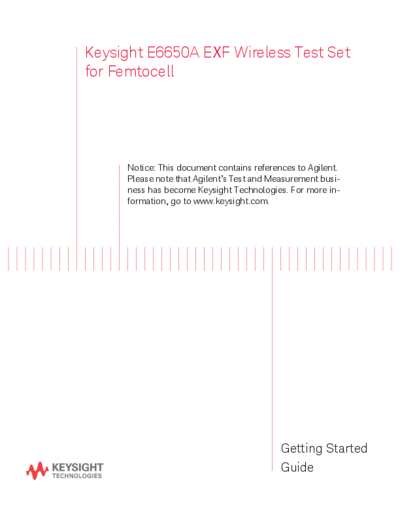 E6650-90001 E6650A EXF Wireless Test Set for Femtocell - Getting Started Guide [134]