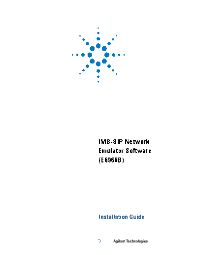 E6966-90002 IMS-SIP Network Emulator Software - Installation Guide c20140521 [200]