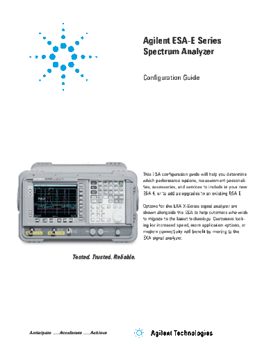 ESA-E Series Spectrum Analyzer - Configuration Guide 5989-9953EN c20140211 [12]