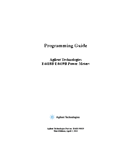 EPM RF Power Meter Programming Guide E4418-90029 c20130405 [486]