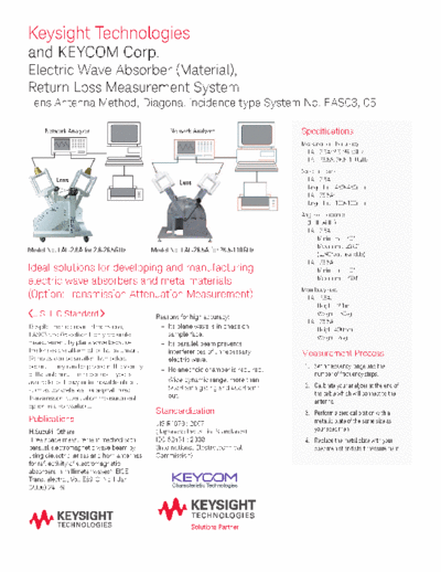 Electric Wave Absorber (Material)_252C Return Loss Measurement System Lens Antenna Method_252C Diagonal inci 5991-1215EN c20140811 [2]