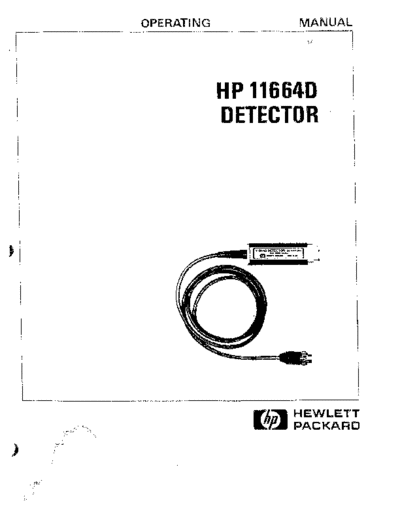HP 11664D Operating