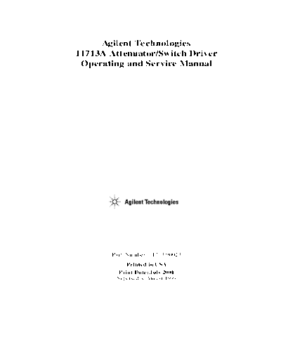 HP 11713A Operation
