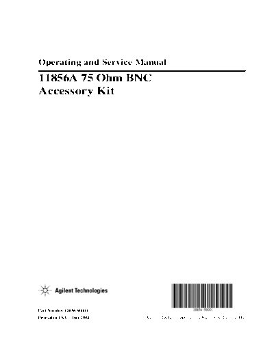 HP 11856A Operation