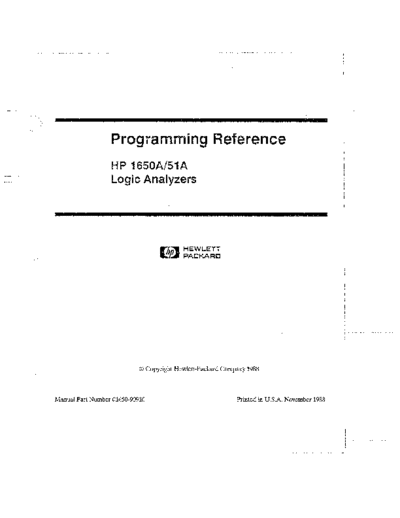 HP 1650A 1651A Programming
