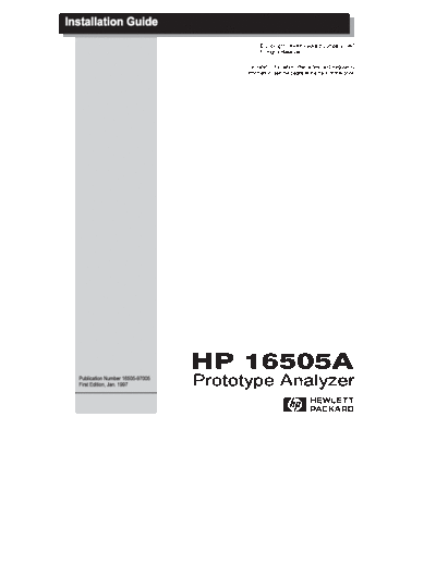 HP 16505A Installation